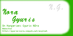 nora gyuris business card