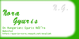 nora gyuris business card